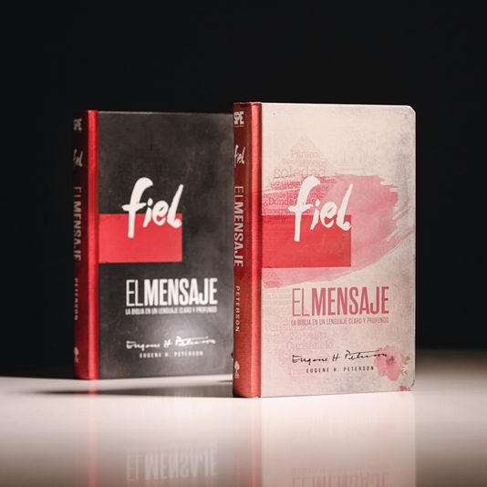 Fotografía de dos biblias tapa dura de color rosado y negro.