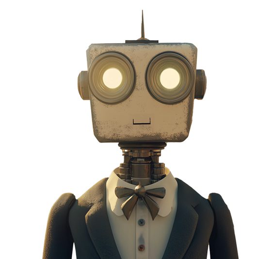 Ilustración de robot con traje